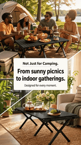 Portable Aluminum Folding Picnic Table 120cm Lightweight Camping Garden