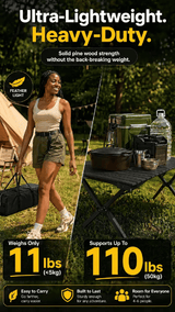 Portable Aluminum Folding Picnic Table 120cm Lightweight Camping Garden