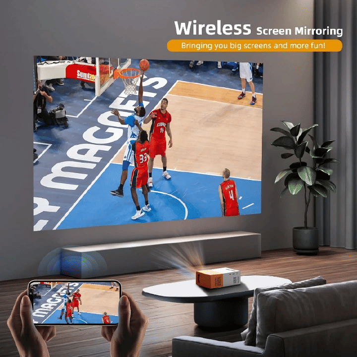 Mini Portable LED LCD Projector 1080P WiFi HDMI USB AV SD