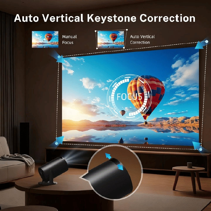 HY300 Pro+ 1080P Full HD Portable Projector 12000 Lumens Android 11.0 WiFi Bluetooth