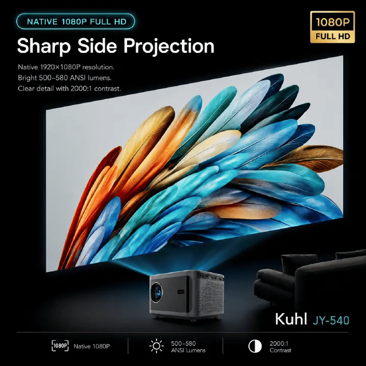 JY-540 Android 13 LED Projector 1080P Full HD WiFi 5G Auto Keystone