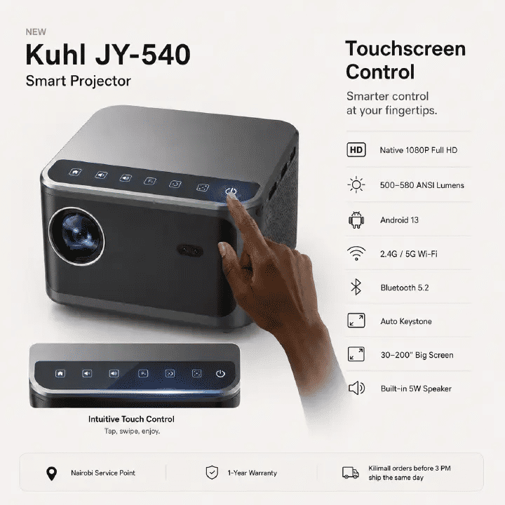 JY-540 Android 13 LED Projector 1080P Full HD WiFi 5G Auto Keystone