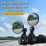 Bike Auxiliary Rearview Mirror Handlebar Mount 360 Degree Adjustable Wide Angle Cycling Mirrors