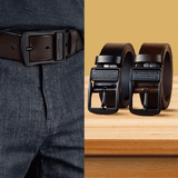 Men's Needle Buckle Belt Retro Casual Business PU Leather Minimalist Design 47-51 Inch