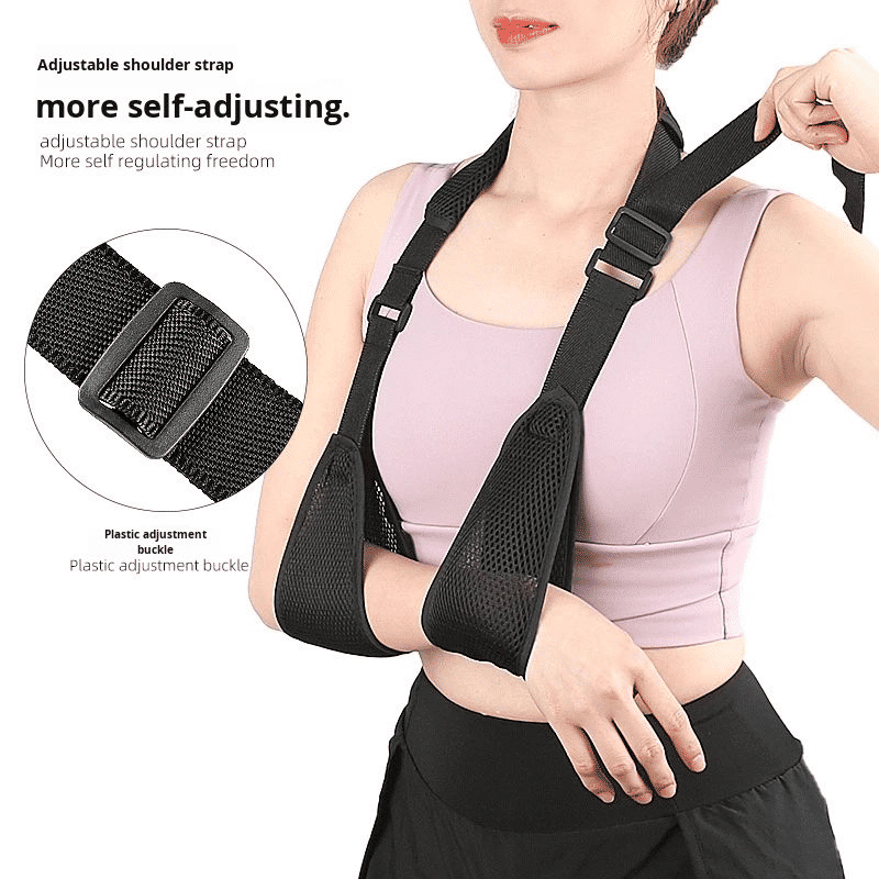 Arm Sling Adjustable Shoulder Immobilizer Support Strap Black