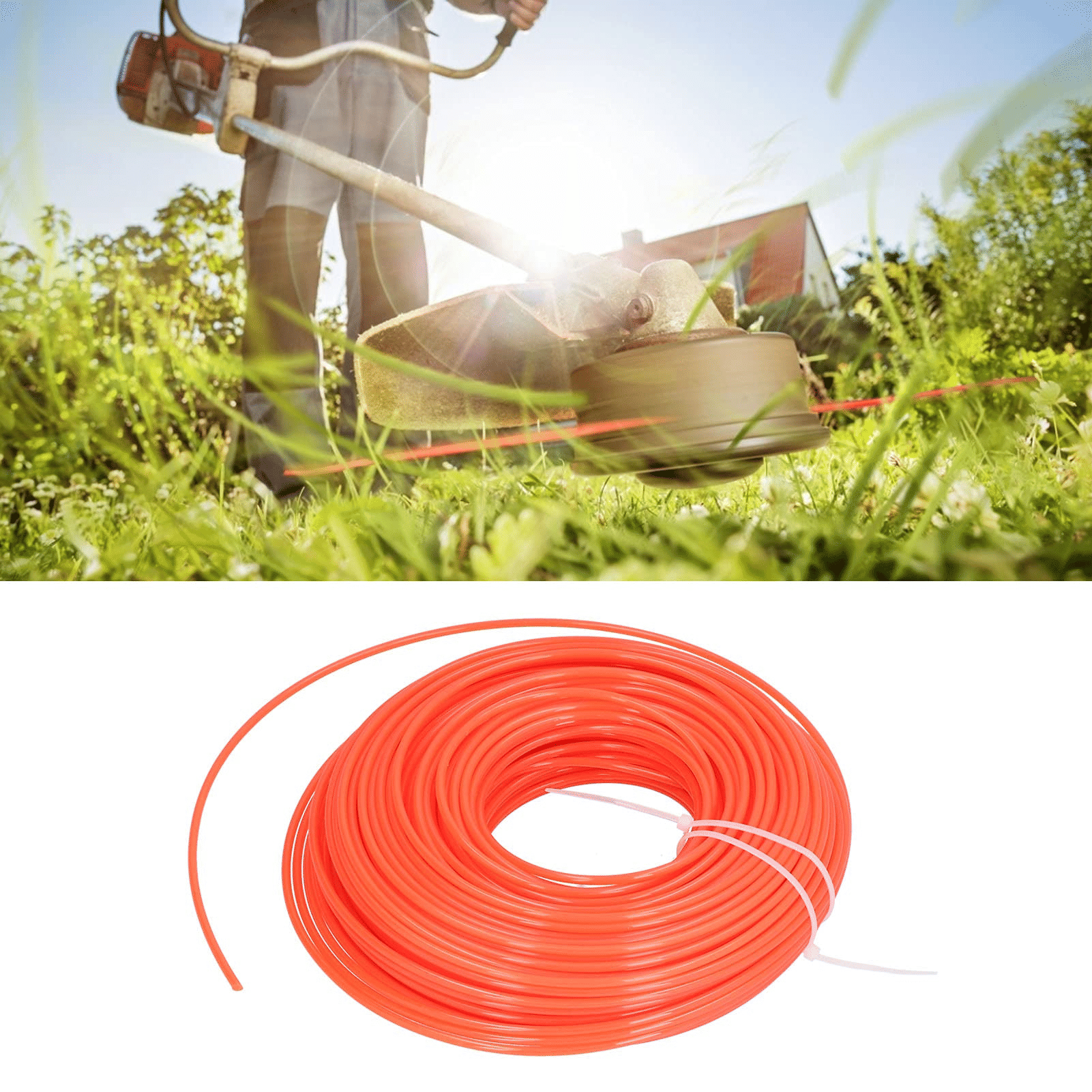 Generic 50ft Nylon Grass Trimmer Replacement Cord 2.4mm 15m