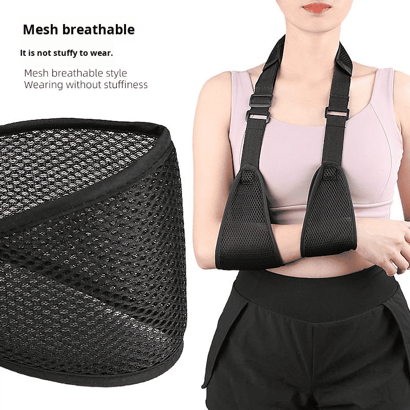 Arm Sling Adjustable Shoulder Immobilizer Support Strap Black