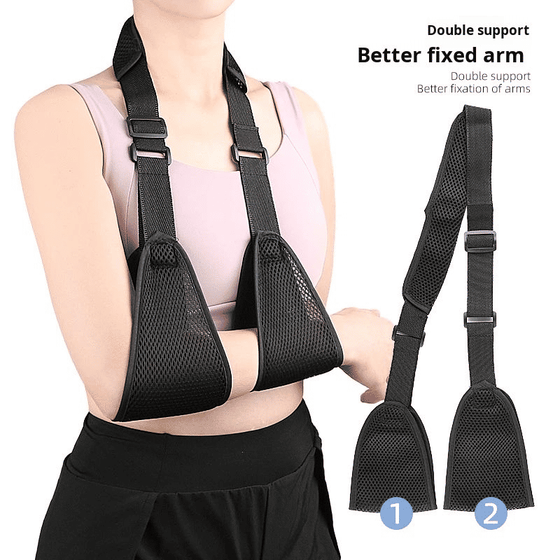 Arm Sling Adjustable Shoulder Immobilizer Support Strap Black
