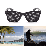 Pinhole Eye Exercise Glasses Anti-Fatigue Corrective PC Screen Protection Black