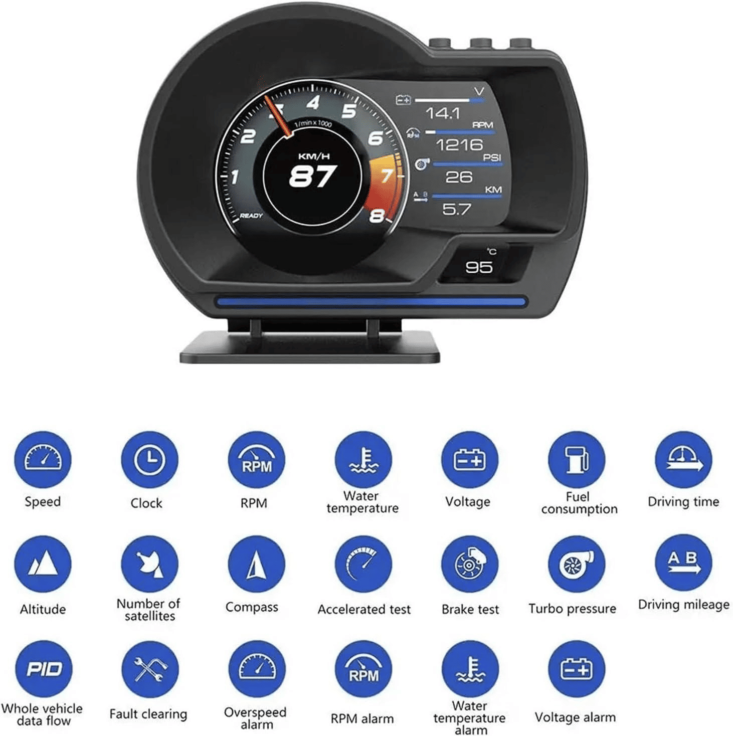 Auto Gauge A501 OBD2 GPS Car Head Up Display