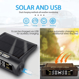 Wireless Solar Tire Pressure Monitoring System 4 Sensors LCD Display