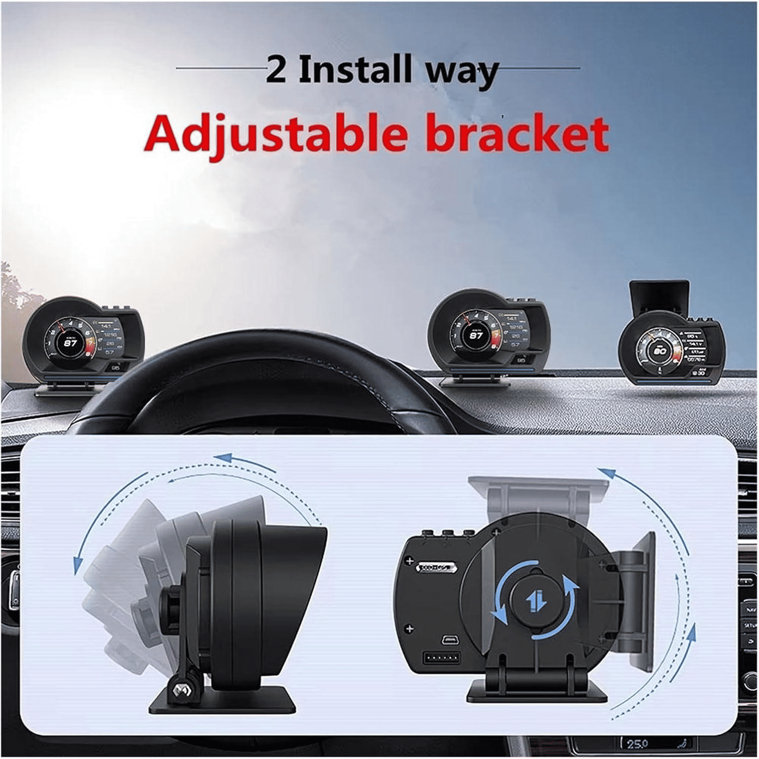 Auto Gauge A501 OBD2 GPS Car Head Up Display