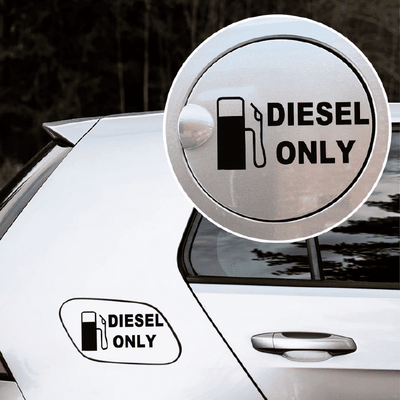 Diesel Only Black Durable Sticker Vinyl Die Cut Decal Car Fuel Tank Cap Door 4x4 Ute Truck Van SUV Vehicle Auto