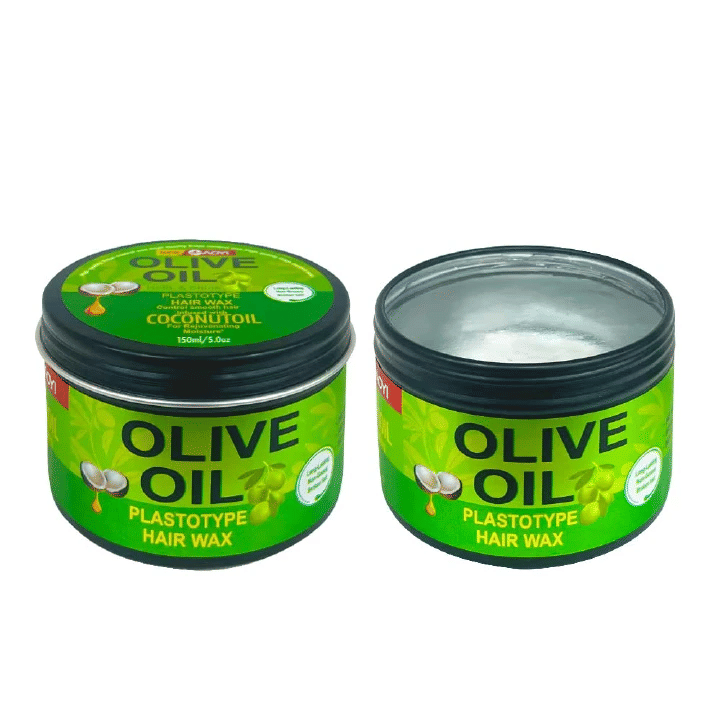 Aoyi Plastotype Olive Oil Hair Edge Control Wax 5.07 fl oz Professional Salon Curly Hairstyle Infused with Coconut Oil