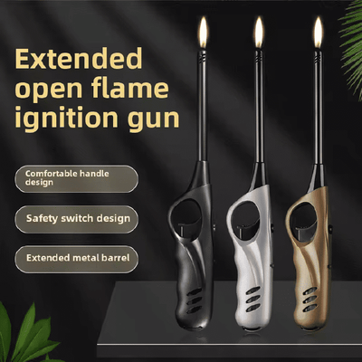 Butane Gas Lighter Extended Flame Kitchen Stove Candle Barbecue Igniter Cigarette Accessories Small Tool