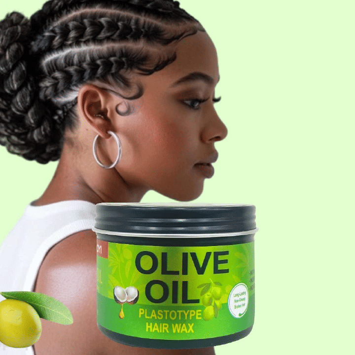 Aoyi Plastotype Olive Oil Hair Edge Control Wax 5.07 fl oz Professional Salon Curly Hairstyle Infused with Coconut Oil