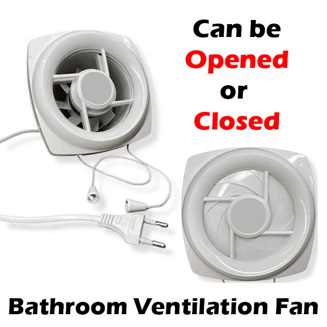 4 Inch Silent Ventilating Exhaust Fan 220V AC Extractor for Window Wall Bathroom Toilet Kitchen Mounted with Flap