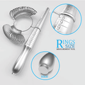 11-Piece Ring Sizing Mandrel Set with Rubber Hammer Polishing Cloth Agate Knife Adjusters and Zipper Storage Case for Jewelry Making