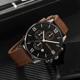 4-in-1 Men's Quartz Watch Set with 3 Stylish Bracelets