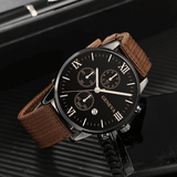 4-in-1 Men's Quartz Watch Set with 3 Stylish Bracelets