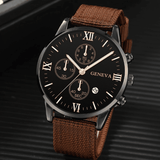 4-in-1 Men's Quartz Watch Set with 3 Stylish Bracelets