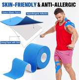 Kinesiology Tape 5cm x 5m Cotton Spandex Athletic Muscle Support for Knee Ankle Shoulder