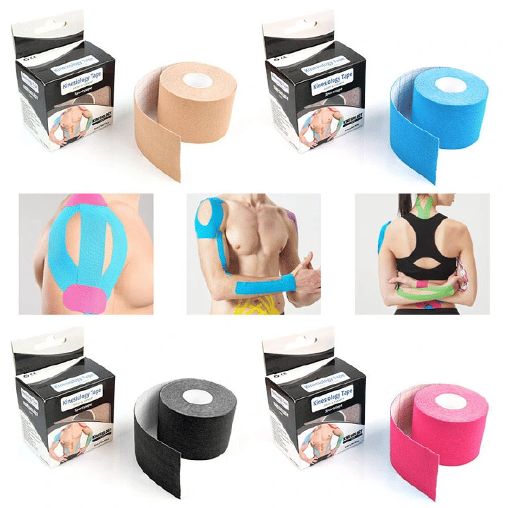 Kinesiology Tape 5cm x 5m Cotton Spandex Athletic Muscle Support for Knee Ankle Shoulder