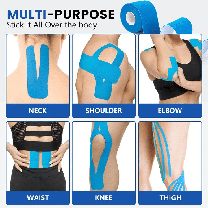Kinesiology Tape 5cm x 5m Cotton Spandex Athletic Muscle Support for Knee Ankle Shoulder