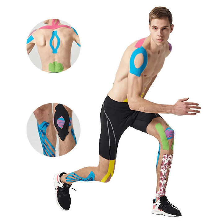 Kinesiology Tape 5cm x 5m Cotton Spandex Athletic Muscle Support for Knee Ankle Shoulder