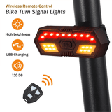 Smart Bicycle Turn Signal Light Wireless Remote Control Rechargeable Bike Rear Lamp