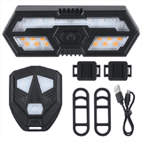 Smart Bicycle Turn Signal Light Wireless Remote Control Rechargeable Bike Rear Lamp