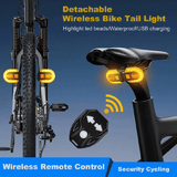 Wireless Remote Control Bike Tail Light USB Rechargeable Waterproof