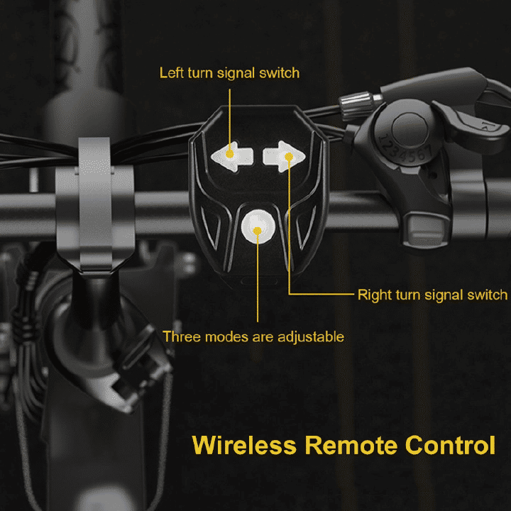 Wireless Remote Control Bike Tail Light USB Rechargeable Waterproof