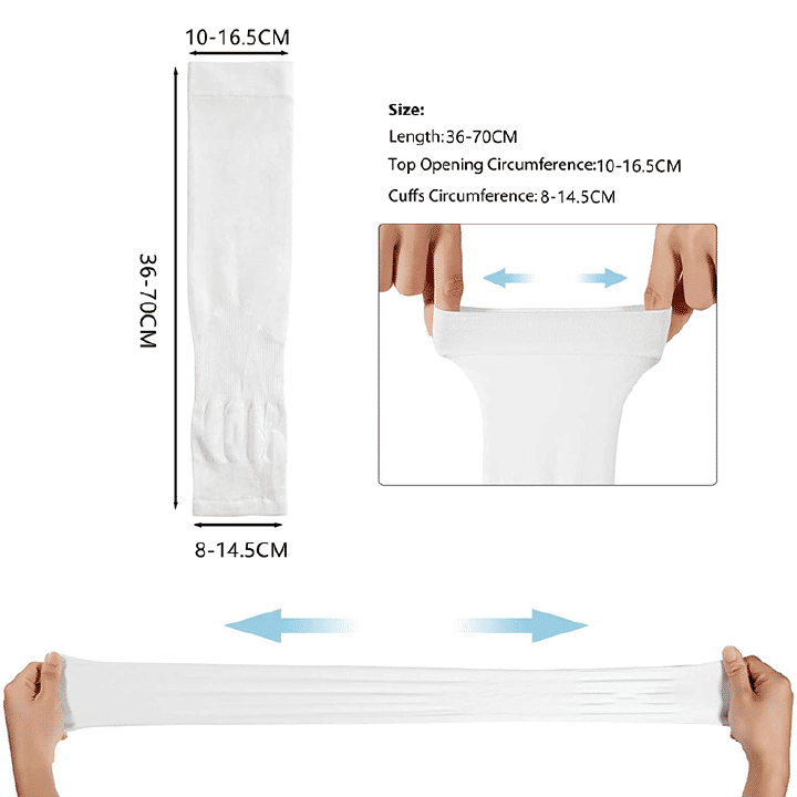 Newbee 1 Pair UV Sun Protection Cooling Arm Sleeves Summer Skin Protective