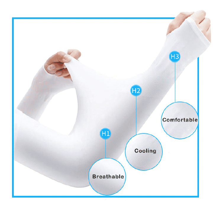 Newbee 1 Pair UV Sun Protection Cooling Arm Sleeves Summer Skin Protective