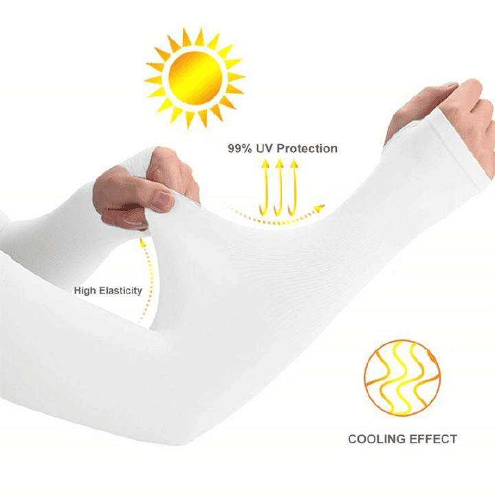 Newbee 1 Pair UV Sun Protection Cooling Arm Sleeves Summer Skin Protective