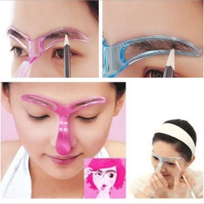 Weiwie Eyebrow Shaper Template Stencil Brow Definition Makeup Tool