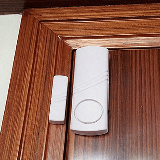 Wireless Door Window Security Alarm Magnetic Sensor 80dB White