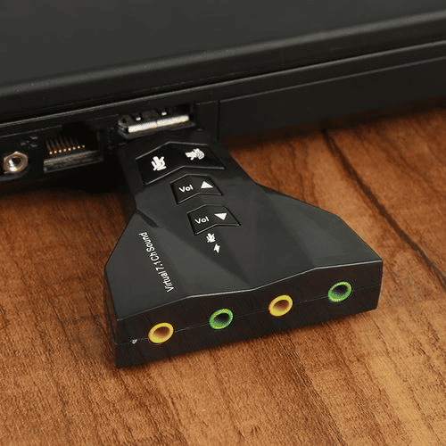 7.1 Channel USB 3D Audio Sound Card Laptop Mic Adapter AR2