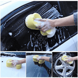 Car Wash Sponge Auto Windshield Soft Perforated Yellow Washing Pad