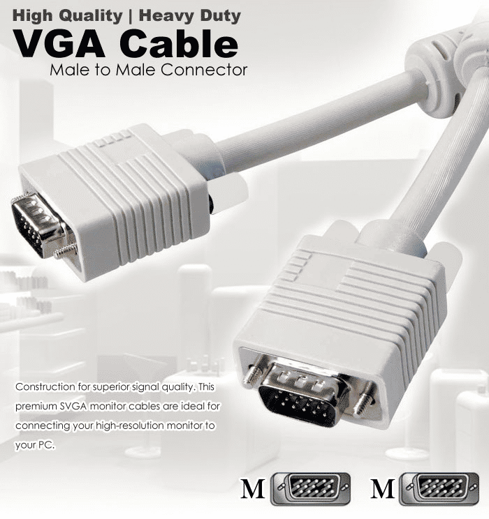 Premium VGA Male to Male Cable 1.5m Super Thick