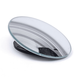 HD Borderless Circular Blind Spot Car Mirror 5cm Silver