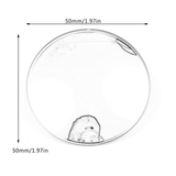 HD Borderless Circular Blind Spot Car Mirror 5cm Silver