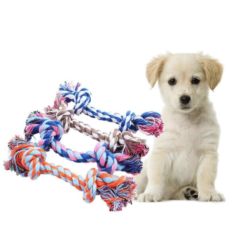 Kilimall Braided Cotton Rope Bone Dog Toy 25cm