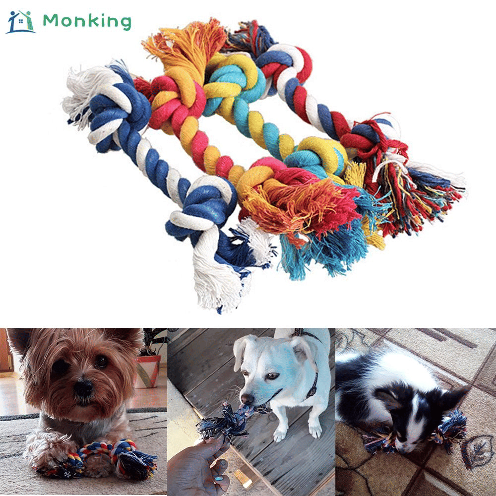 Kilimall Braided Cotton Rope Bone Dog Toy 25cm