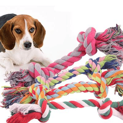 Kilimall Braided Cotton Rope Bone Dog Toy 25cm