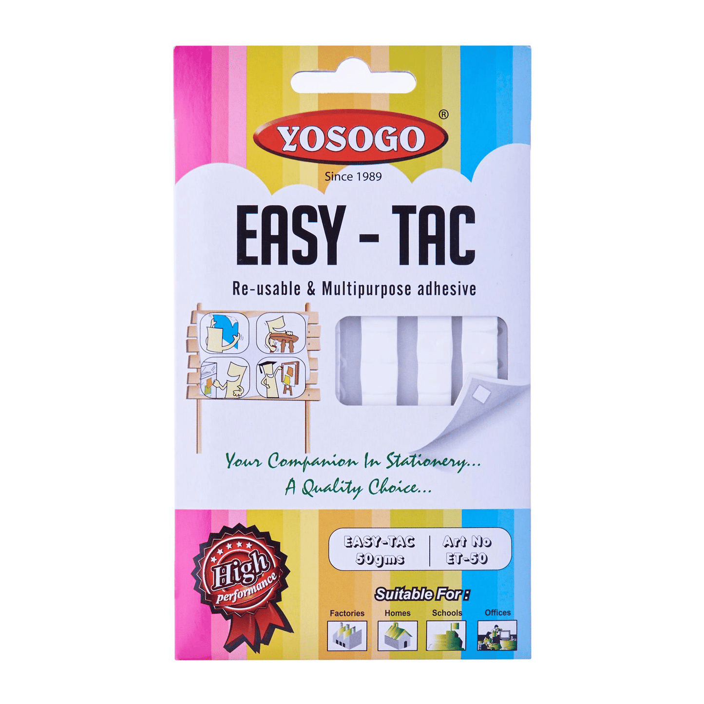 Yosogo Easy Tac Tack It Reusable Multipurpose Adhesive Putty 50g