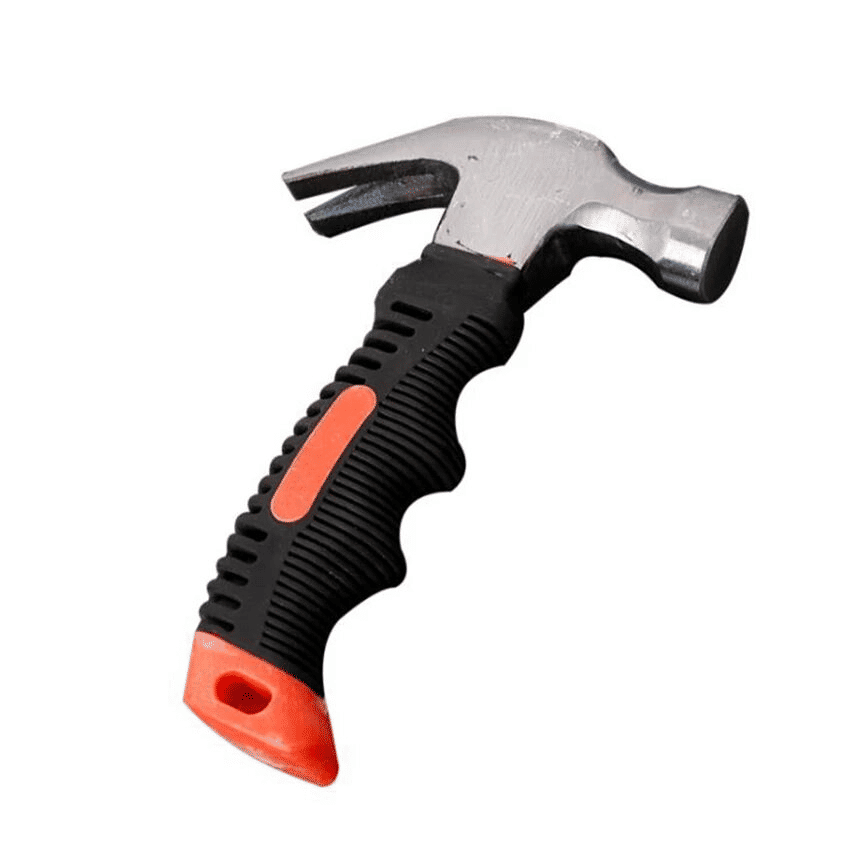 Small Claw Hammer Carbon Steel Round Head Plastic Handle Tool