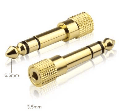 6.5mm Male to 3.5mm Female Audio Adapter Gold Plated