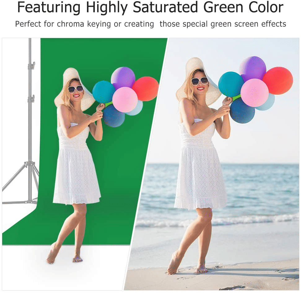 Green Screen Backdrop Photography Background 1.6m x 3m for Studio